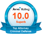 Avvo Rating 10 Superb Badge